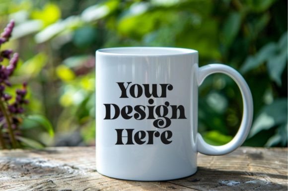 Download Coffee Mug Mockup Placed on a Garden - Premium Resources