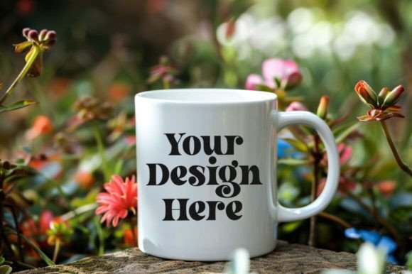 Download Coffee Mug Mockup Placed on a Garden - Premium Bundle